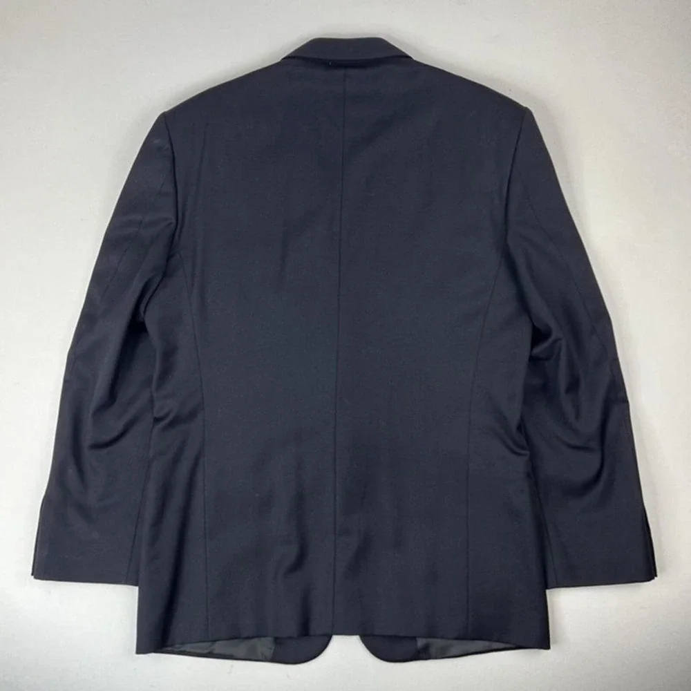 Valentino Uomo Navy Blue Virgin Wool 2 Button Sport Coat Mens Size 41R‎